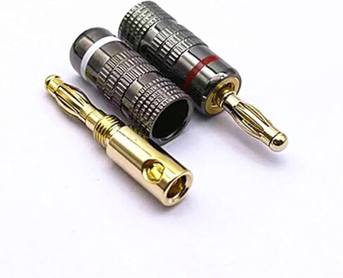 24K Gold Plated Speaker Banana Plugs Open Screw Type Audio Banana Connector in Saudi Arabia