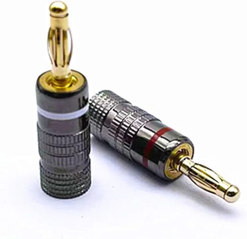24K Gold Plated Speaker Banana Plugs Open Screw Type Audio Banana Connector in Saudi Arabia
