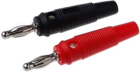 10 Pcs Red Black 4mm Solderless Side Stackable Banana Terminals Connectors in Saudi Arabia