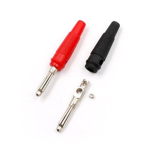 10pcs 4mm Banana High Current Insulated Shrouded Stackable Connector Screw Connection Banana Connectors in Saudi Arabia