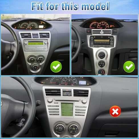راديو ترقية ستيريو للسيارة Android 15 Double Din لسيارة Toyota Yaris 2007-2011، 4G+64G 7 بوصة شاشة لمس مع تشغيل لاسلكي Android Auto GPS WiFi Bluetooth RDS DSP SWC Mirrorlink Mic كاميرا احتياطية in Kuwait