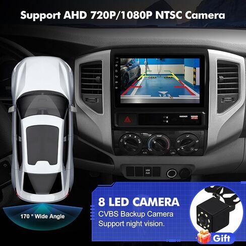 راديو سيارة Android 14 لـ 2 + 32G Toyota Tacoma 2005-2013 9 بوصات ستيريو سيارة تعمل باللمس مع Carplay Android Auto Backup Camera Mirror Link GPS Navigation WiFi Bluetooth FM عناصر التحكم في عجلة القيادة in Kuwait