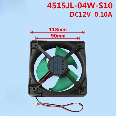 4515JL-04W-S10 Refrigerator Motor Fan Cooling Fan 11.3cm 113mm GF3 DC12V 0.10A 4515JL04W-S10 GF3 Fan in Saudi Arabia