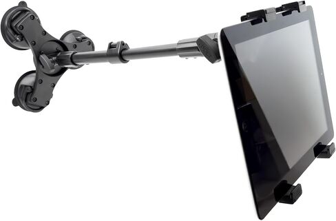 iBOLT TabDock ExtendiBOLT Pro، حامل كمبيوتر لوحي عالمي مع كوب شفط ثلاثي، ذراع دوار 360 درجة للأجهزة مقاس 7-11 بوصة، متوافق مع الزجاج الأمامي ولوحة القيادة in Kuwait