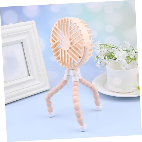 مروحة الأخطبوط USB الصغيرة، مروحة تبريد صغيرة محمولة للمنزل والمكتب والمدرسة، تصميم دائري أصفر للاستخدام الداخلي in Saudi Arabia