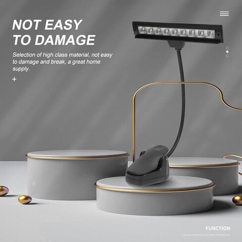 Ciieeo USB Rechargeable Music Stand Clip Light, Multi-Function LED Eye Protection Reading Lamp for Piano and Guitar Sheet Music, Foldable Small Bedside Reading Light in Kuwait