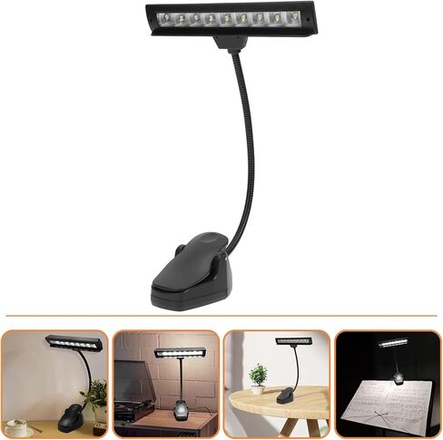 Ciieeo USB Rechargeable Music Stand Clip Light, Multi-Function LED Eye Protection Reading Lamp for Piano and Guitar Sheet Music, Foldable Small Bedside Reading Light in Kuwait