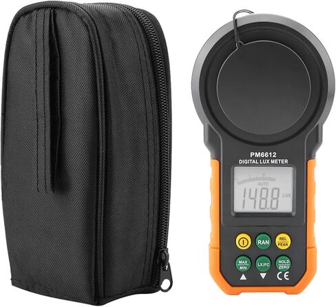 مقياس إضاءة جاروسا Peakmeter PM6612/PM6612L 200,000Lux، مقياس لوكس رقمي عالي لمصابيح الفلورسنت عالية الجهد (PM6612) in Saudi Arabia