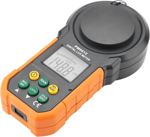 مقياس إضاءة جاروسا Peakmeter PM6612/PM6612L 200,000Lux، مقياس لوكس رقمي عالي لمصابيح الفلورسنت عالية الجهد (PM6612) in Saudi Arabia