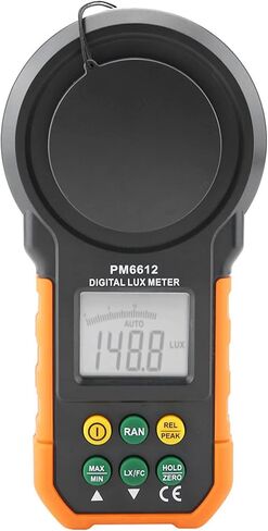 مقياس إضاءة جاروسا Peakmeter PM6612/PM6612L 200,000Lux، مقياس لوكس رقمي عالي لمصابيح الفلورسنت عالية الجهد (PM6612) in Saudi Arabia