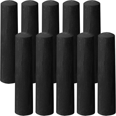 10 Pcs Sidewalk Chalks for Kids Non Toxic Jumbo Chalk for Party Gift Outdoor Art Classroom Play Painting (Black and White) in Saudi Arabia