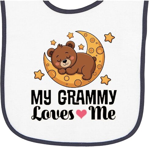 إنكتاستيك My Grammy Loves Me Bear Grandchild Baby Terry Cloth مريلة in Kuwait