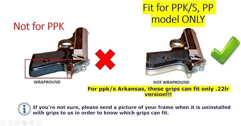 جديد! مقابض استنساخ متوافقة مع PPK/S، PP، PPK/S الجديد .22 LR Paduak Wood، نمط أخدود إصبع اليد اليمنى منقوش، صناعة يدوية تايلاندية in Kuwait