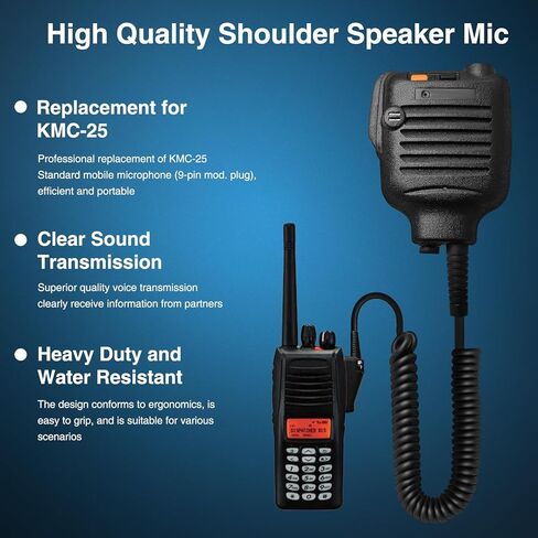 10 عبوات من ميكروفون KMC-25 شديد التحمل محمول باليد KMC-41 مع مقبس 3.5 مم لـ Kenwood NX-200 NX-210 NX-410 NX-411 NX-300 NX-3200 NX-3300 NX-5300 NX-5400 TK-3100 TK-3180 in Kuwait