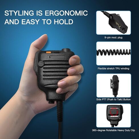 10 عبوات من ميكروفون KMC-25 شديد التحمل محمول باليد KMC-41 مع مقبس 3.5 مم لـ Kenwood NX-200 NX-210 NX-410 NX-411 NX-300 NX-3200 NX-3300 NX-5300 NX-5400 TK-3100 TK-3180 in Kuwait