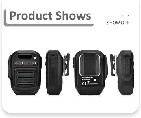 Walkie Talkie HB980 Wireless Bluetooth Handheld Speaker Mic 2 pin Speaker Microphone Compatible with UV-5R BF-F8HP UV-K5 K5Plus UV-5RM Two Way Radio Accessories in Saudi Arabia