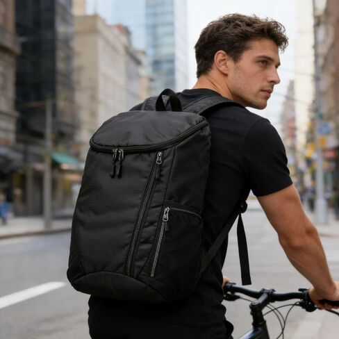 Hiking Backpack for Men and Women, 20 L Large Polyester Waterproof Material Collapsible Backpack Ultralight Backpacking, for Travel, Daypacks for Sports (Black) in Saudi Arabia