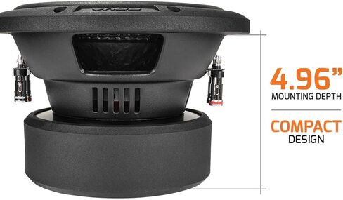 PRV AUDIO 8 بوصة Sub D4 1000 واط أقصى طاقة مزدوجة 4 أوم، 14.5 مم Xmax، RS8-SUBD4، ملف صوتي 2.4 بوصة، مضخم صوت للسيارة 8 بوصات نغمات منخفضة عميقة للسيارة، أنظمة صوت شاحنات صغيرة (مفرد) in Saudi Arabia