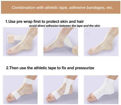 9 عبوات من شريط رياضي ملفوف مسبقًا، 2.75 بوصة × 12 ياردة، شريط رياضي متعدد الألوان لكرة القدم للشعر، شريط رياضي مسبق الالتفاف، شريط لاصق سفلي مسبق اللف للكاحل والمعصمين واليدين والركبتين والمرفقين in Kuwait