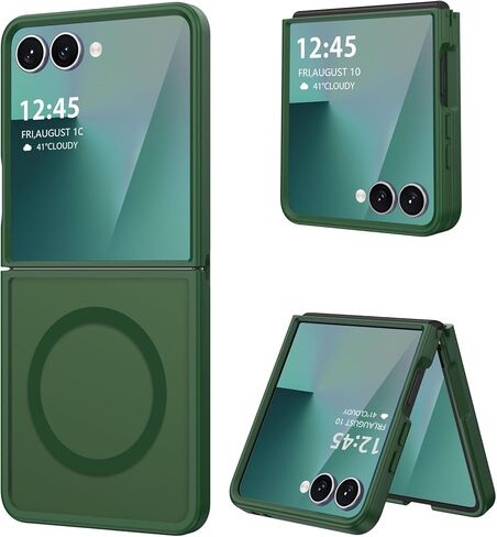 حافظة DUEDUE لهاتف Samsung Galaxy Z Flip 7 مغناطيسية [متوافقة مع MagSafe]، غطاء مزدوج الطبقات مضاد للخدش ومقاوم للصدمات، حافظة هاتف واقية كاملة لهاتف Galaxy Z Flip 7، أزرق in Saudi Arabia