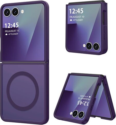 حافظة DUEDUE لهاتف Samsung Galaxy Z Flip 7 مغناطيسية [متوافقة مع MagSafe]، غطاء مزدوج الطبقات مضاد للخدش ومقاوم للصدمات، حافظة هاتف واقية كاملة لهاتف Galaxy Z Flip 7، أزرق in Saudi Arabia