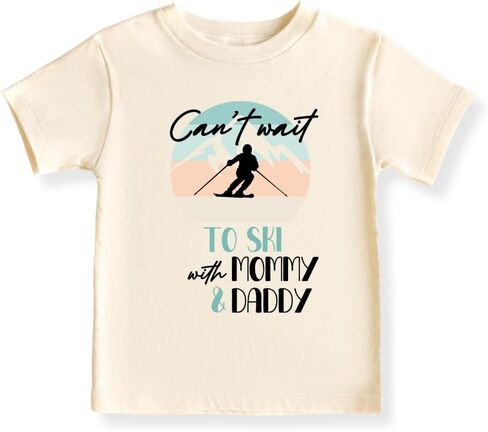 Skiing Baby Bodysuit, Kids & Toddler T-Shirt – Cute Ski Snow Baby Clothes for Boys Girls in Saudi Arabia