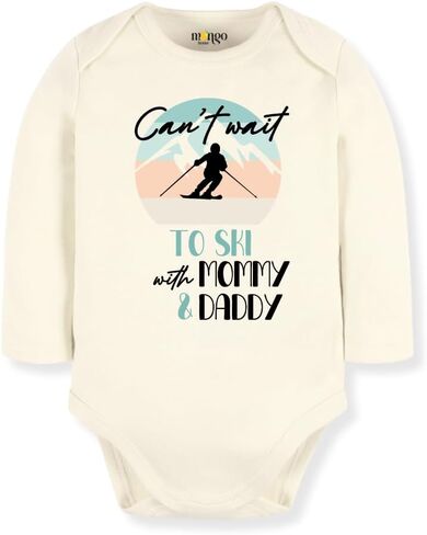 Skiing Baby Bodysuit, Kids & Toddler T-Shirt – Cute Ski Snow Baby Clothes for Boys Girls in Saudi Arabia