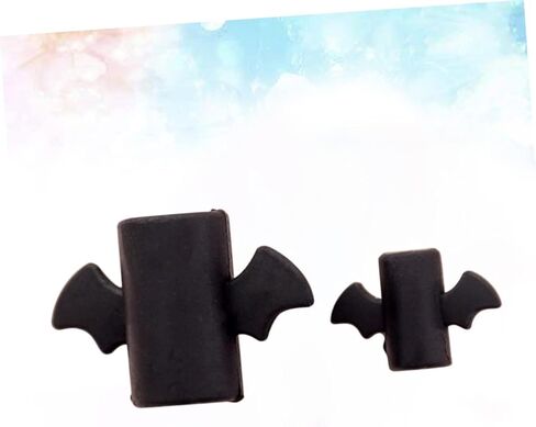 4 قطع من واقي كابل USB بجناح كرتوني لطيف، موفر كابل بيانات الشحن للهواتف يمنع الكسر للاستخدام اليومي باللون الأسود in Kuwait