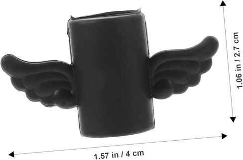 HOMSFOU 4 قطع من كابلات الجناح الكرتونية لحماية سلك USB للشحن ومزامنة البيانات وتصميم لطيف لأسلاك USB باللون الأسود in Saudi Arabia