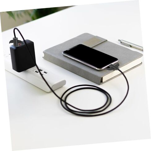 HOMSFOU 4 قطع من كابلات الجناح الكرتونية لحماية سلك USB للشحن ومزامنة البيانات وتصميم لطيف لأسلاك USB باللون الأسود in Saudi Arabia