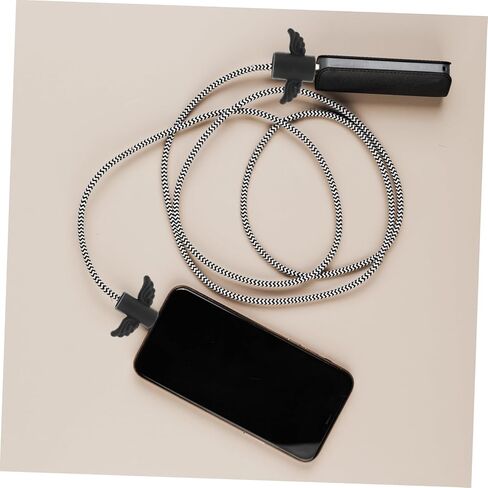 HOMSFOU 4 قطع من كابلات الجناح الكرتونية لحماية سلك USB للشحن ومزامنة البيانات وتصميم لطيف لأسلاك USB باللون الأسود in Saudi Arabia