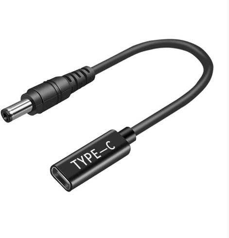 النوع C أنثى إلى DC5.5x2.1mm ذكر محول المقابس والتشغيل المتانة ABS البناء المعدني للأجهزة الإلكترونية مناسبة لأجهزة الكمبيوتر المحمولة والمنتجات الإلكترونية in Kuwait