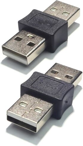 2 وحدات USB ذكر أنثى محولات محولات التوافق العالمي لمضات محرك الطابعات أقراص الكمبيوتر USB ذكر الذكور محولات in Saudi Arabia