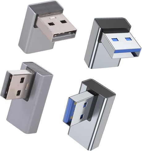 4 قطعة USB ذكر إلى أنثى الزاوية اليمنى 90 درجة بدوره محول USB3.0 ذكر إلى أنثى البيانات الكوع محول لأجهزة الكمبيوتر المحمول in Saudi Arabia