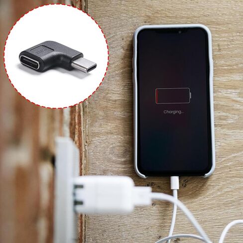 USB C 90 Degree Adapter 10Gbps Data Transfer 5A Fast Charging Reversible Design for Electronics Devices Thin Reversible Design in Saudi Arabia