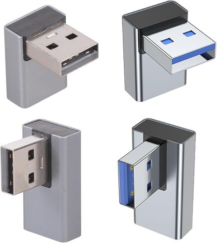 4 قطعة USB ذكر إلى أنثى الزاوية اليمنى 90 درجة بدوره محول USB3.0 ذكر إلى أنثى البيانات الكوع محول لأجهزة الكمبيوتر المحمول in Saudi Arabia