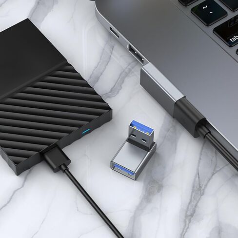4 قطعة USB ذكر إلى أنثى الزاوية اليمنى 90 درجة بدوره محول USB3.0 ذكر إلى أنثى البيانات الكوع محول لأجهزة الكمبيوتر المحمول in Saudi Arabia