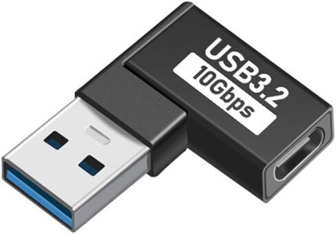 90 Degree Angled USB C Male to Female Adapter Alloy Connectors for Laptop Smartphone Data Transfer Charging USB C Adapter in Saudi Arabia