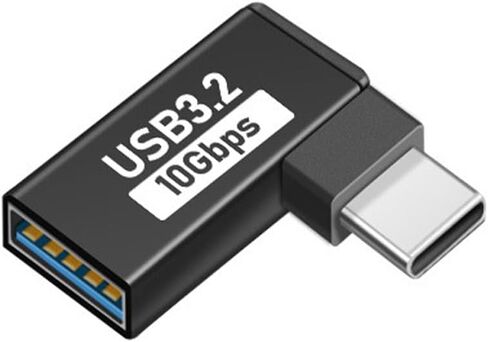 90 Degree Angled USB C Male to Female Adapter Alloy Connectors for Laptop Smartphone Data Transfer Charging USB C Adapter in Saudi Arabia
