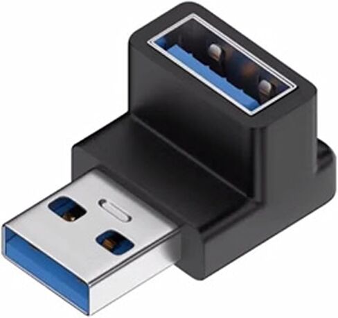 90 Degree Angled USB C Male to Female Adapter Alloy Connectors for Laptop Smartphone Data Transfer Charging USB C Adapter in Saudi Arabia