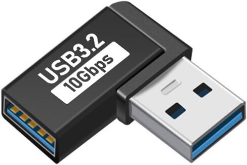 90 Degree Angled USB C Male to Female Adapter Alloy Connectors for Laptop Smartphone Data Transfer Charging USB C Adapter in Saudi Arabia