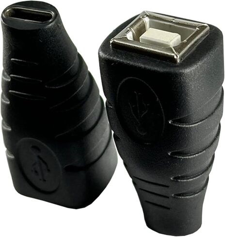 منفذ USB B أنثى محمول إلى USB C أنثى محول مزامنة البيانات موصل الطابعات الماسحات الضوئية محول الشحن نقل البيانات السوداء in Saudi Arabia