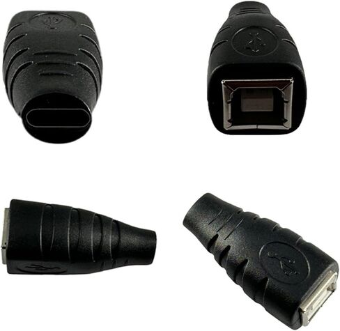 منفذ USB B أنثى محمول إلى USB C أنثى محول مزامنة البيانات موصل الطابعات الماسحات الضوئية محول الشحن نقل البيانات السوداء in Saudi Arabia