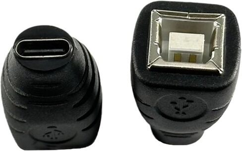 منفذ USB B أنثى محمول إلى USB C أنثى محول مزامنة البيانات موصل الطابعات الماسحات الضوئية محول الشحن نقل البيانات السوداء in Saudi Arabia