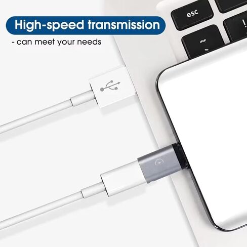8Pin Female to Type C Male Converters for Efficient Data Transfer and Quick Charging for Travel and Aluminum Alloy Adapter in Saudi Arabia