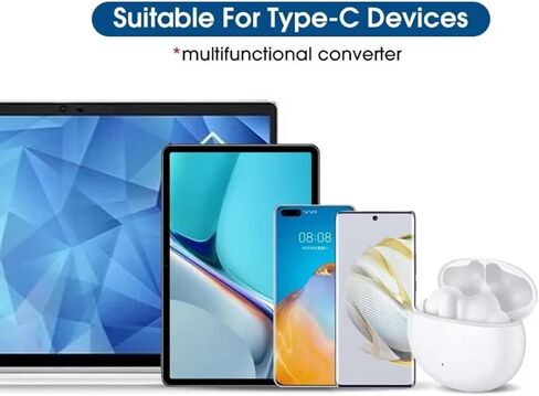 8Pin Female to Type C Male Converters for Efficient Data Transfer and Quick Charging for Travel and Aluminum Alloy Adapter in Saudi Arabia