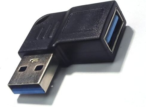 محول شحن سيارة USB3.0 أنثى إلى USB3.0 ذكر بزاوية قائمة 90 درجة لأجهزة الكمبيوتر المحمولة والهواتف المحمولة والأجهزة اللوحية in Saudi Arabia