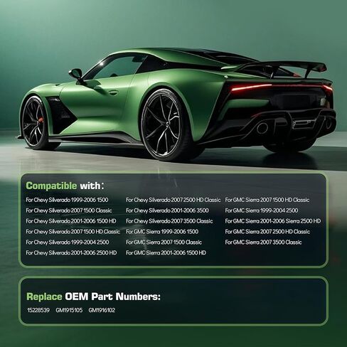 Backup Camera Rear View Parking Assist Camera 170° HD Night Vision for Chevy Silverado GMC Sierra 1500 2500 3500 HD Classic 1999-2006 Replace 15997911, 15228539, 15228541, 15228540, GM1915105 in Kuwait