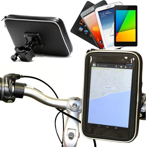 Navitech Cycle / Bike / Bicycle Waterproof Holder Mount And Case Compatible With The 7 Inch Tablet And eReaders Including: Kindle (4thgen) 6" / Touch 3G 6" / Touch 6" / 3 Wi-Fi 3G (now Kindle Keyboard 3G) 6" / Kindle 2 6" / Kindle 6" in Saudi Arabia