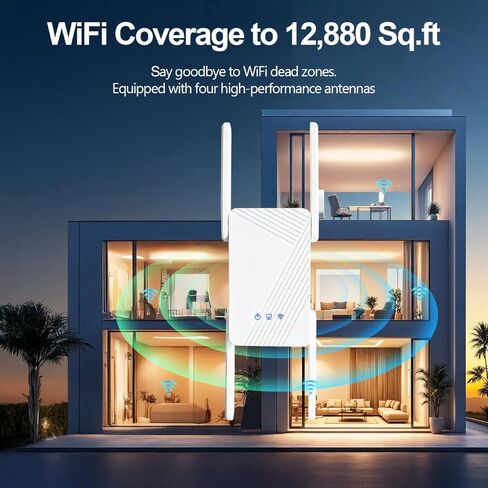 موسع النطاق BE3600 Wi-Fi 7 RE223BE مع منفذ إيثرنت | مكرر لاسلكي ثنائي النطاق بسرعة 3.6 جيجابت في الثانية | تقوية إشارة الإنترنت للمنزل | ما يصل إلى 2400 قدم مربع، 64 جهازًا | إم إل أو، إيزي ميش | لا يوجد نطاق 6 جيجا هرتز in Saudi Arabia